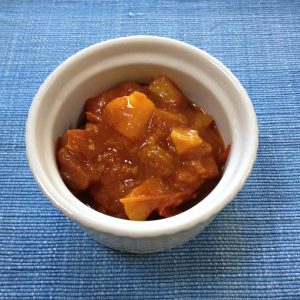 Fruity red tomato relish