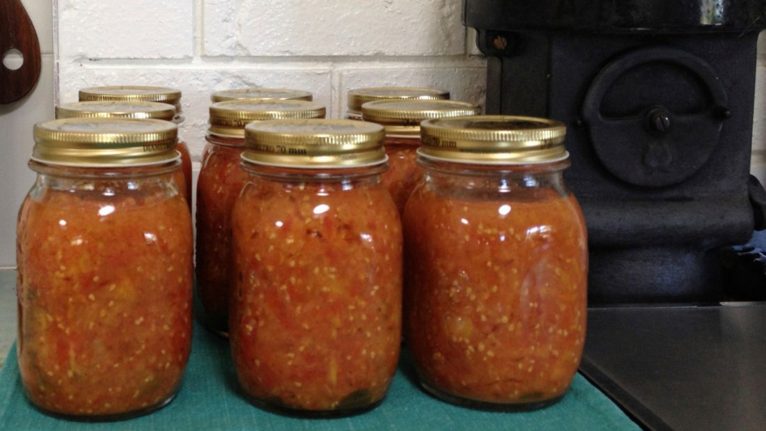 9 jars of homemade passata