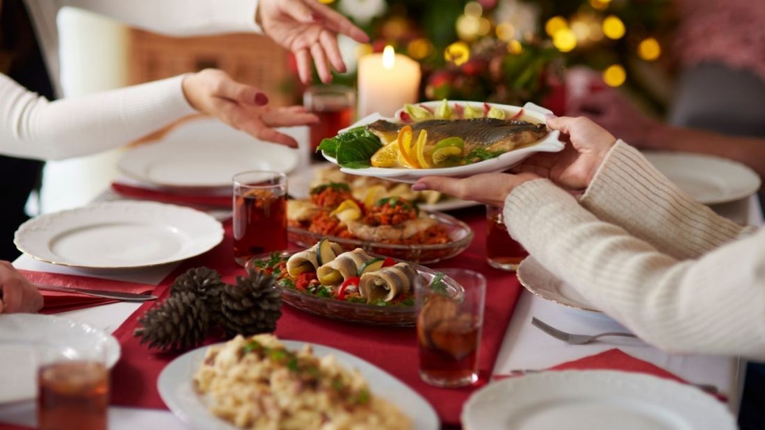 Festive season Christmas meal sharing food